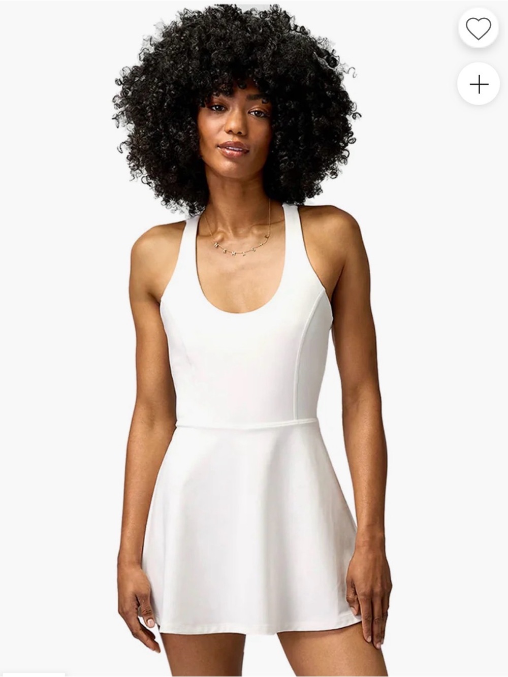 Spiritual Gangster Cream Scoop Neck Mini Dress